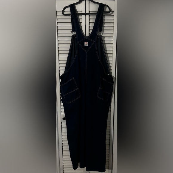 Vintage Pointer Brand High Back Bib Overalls Blue Denim USA Farm Workwear - Picture 7 of 14